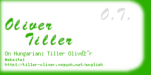 oliver tiller business card